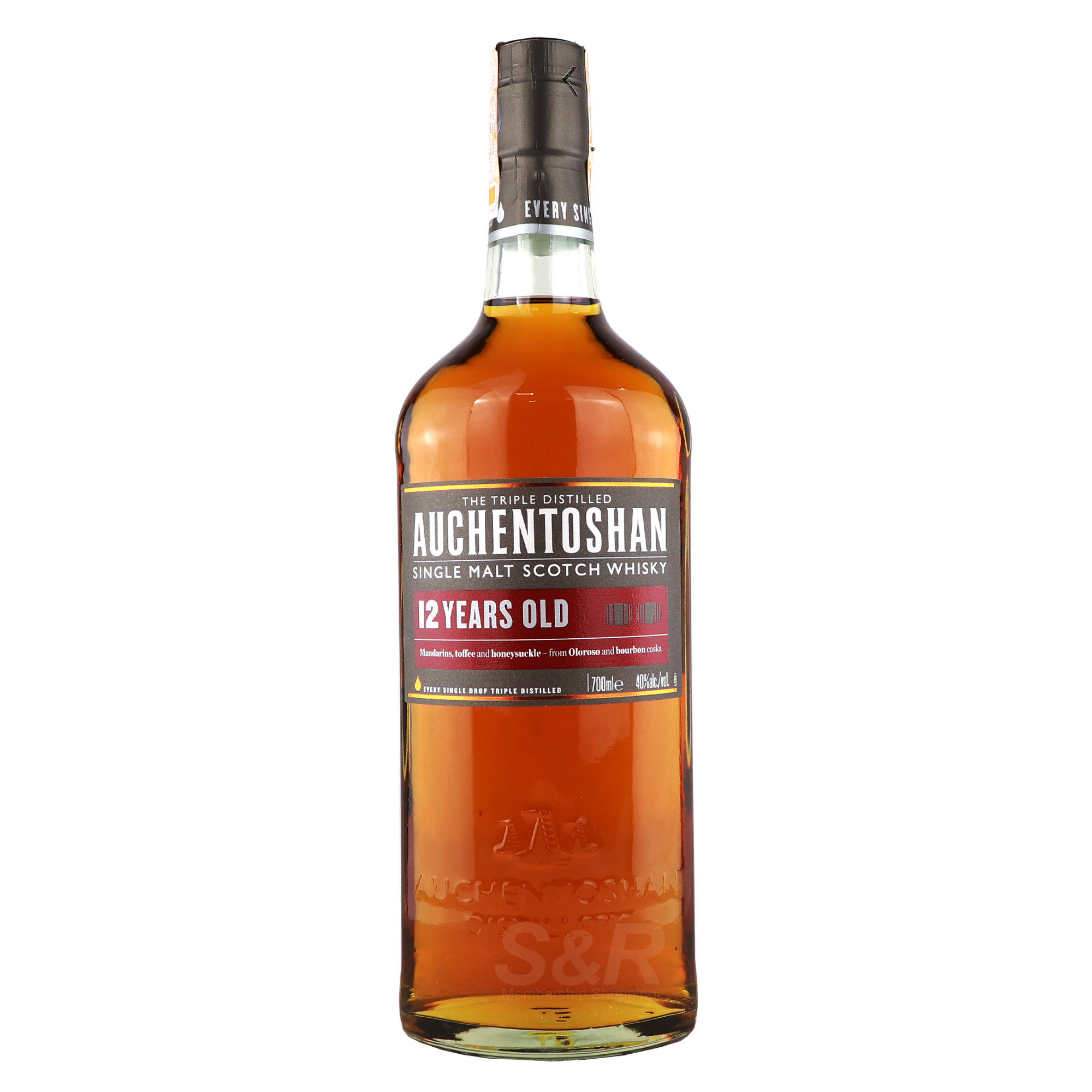 Auchentoshan Single Malt Scotch Whisky 12 YO 700mL Auchentoshan Single Malt Scotch Whisky 12 YO 700mL
